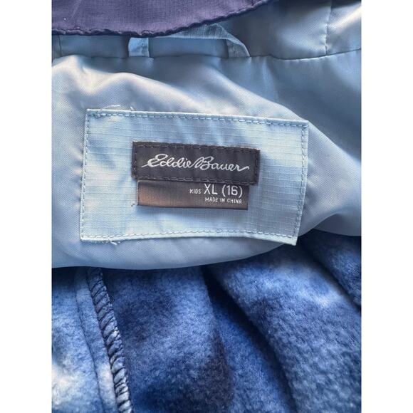 Eddie Bauer 3-in-1 Jacket Kids XL 16 Blue Hooded Fleece Lined Ripstop Outdoor - Picture 14 of 15